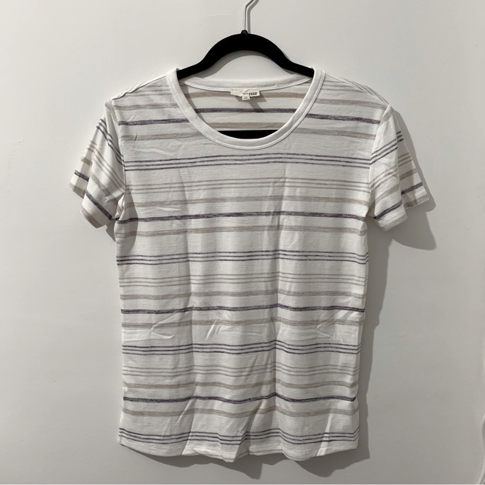 LIKE NEW WILFRED FREE DIVINA TSHIRT - STRIPED